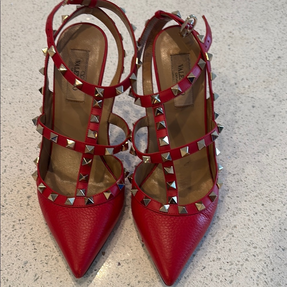 Valentino Red Studded Women's Shoes
